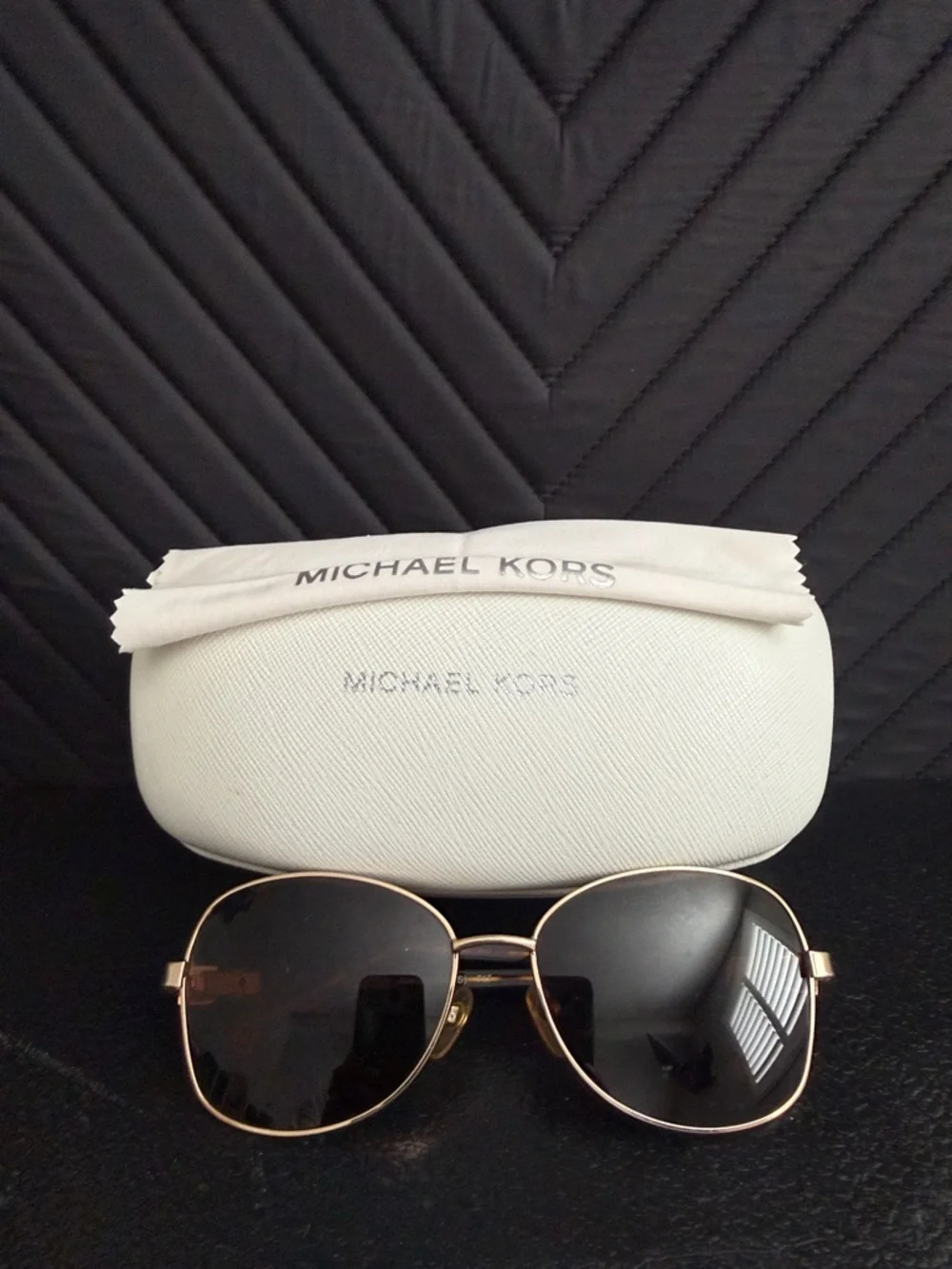 Michael Kors Gold Frame Brown Lens Women’s Sunglasses - Picture 4 of 4